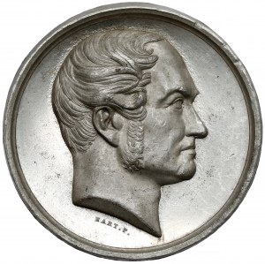 Medal Joseph de Köhler 1854 - Merchants of the City of Warsaw - zinc