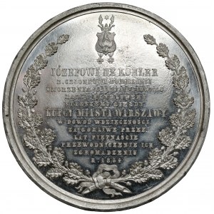 Medal, Józef de Köhler - Kupcy Miasta Warszawy 1854 - w CYNKU