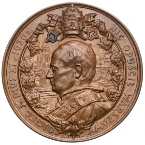 Medal, 10. Rocznica Cudu nad Wisłą / papież Pius XI 1930