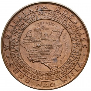 Medal, 10. Rocznica Cudu nad Wisłą / papież Pius XI 1930