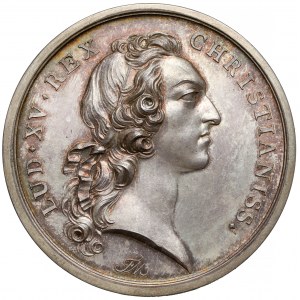 Francja, Ludwik XV, Medal zaślubinowy z Marią Józefą (córką Augusta III) 1747