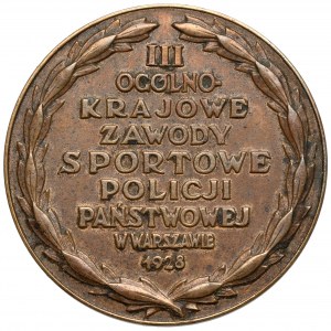 Medal Zawody sportowe Policji Państwowej, Warszawa 1928