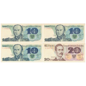 3x 10 i 20 z 1982 - zestaw (4szt)