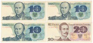3x 10 et 20 de 1982 - set (4pcs)