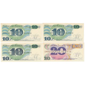 3x 10 i 20 z 1982 - zestaw (4szt)