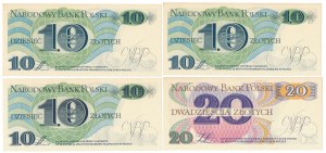 3x 10 et 20 de 1982 - set (4pcs)
