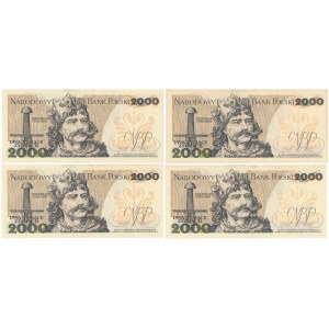2.000 zł 1982 - CB - zestaw (4szt)