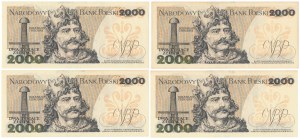 PLN 2,000 1982 - CB - set (4pcs)