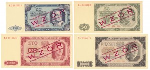 Motifs de collection 20 - 500 zloty 1948 - set (4pcs)