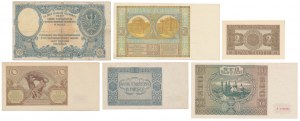 Série de billets de banque polonais 1919-1941 (6pc)
