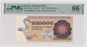 PLN 200,000 1989 - R - 0000052 - numéro bas à 2 chiffres