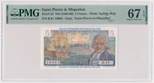 Saint-Pierre and Miquelon, 5 Francs (1950-60)