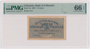 Lithuania, 1 Centas 1922 - November