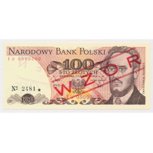 100 zł 1979 - WZÓR - EU 0000000 - No.2481