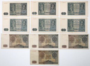 Jeu de billets de l'occupation 1941 (10pcs)