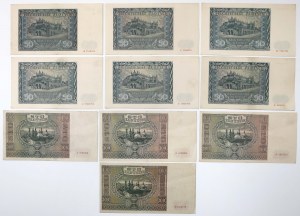 Jeu de billets de l'occupation 1941 (10pcs)