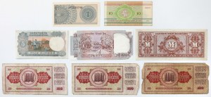 Europe and Asia, set of banknotes 1944-1992 (8pcs)