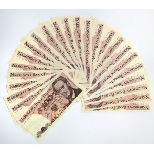 100 zł 1986-1988 - zestaw (24szt)