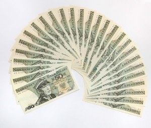 50 PLN 1986-1988 - Série MIX - set (27pcs)