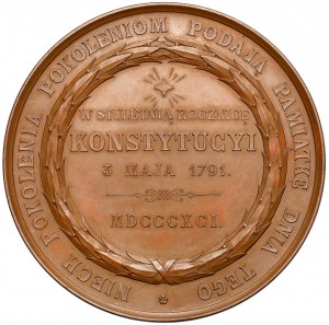 Médaille 100e anniversaire de la Constitution du 3 mai 1891 - générations de mai...