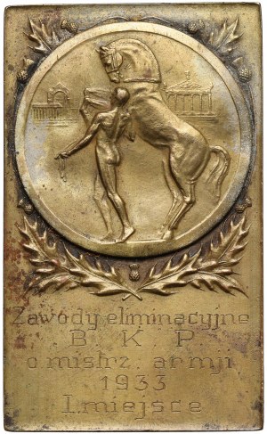 B.K.P. award plaque for army championship 1933