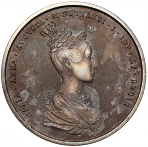 Czech Republic, GALVANOTYPE medal Maria Anna Augusta coronation in Prague 1836