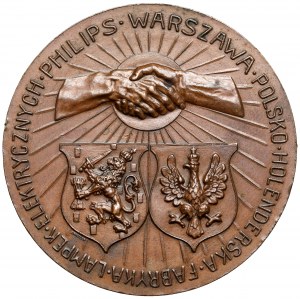 Medal Philips Lamp Factory in Warsaw 1923