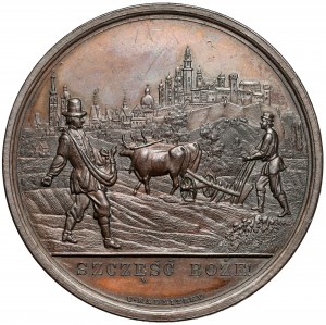 Médaille de la Société économique et agricole de Cracovie - avec dédicace