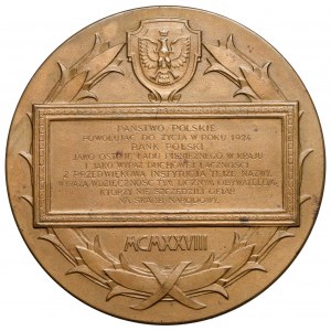 Medal, 100-lecie Banku Polskiego, Lubecki-Jelski 1928