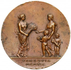 Medal delivery of grain from America to Warsaw 1919