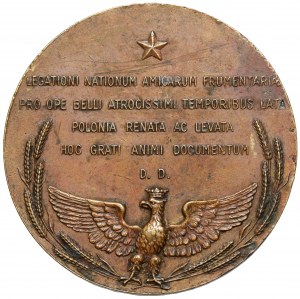 Medal delivery of grain from America to Warsaw 1919