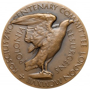 Médaille de Tadeusz Kosciuszko 1917 - Restrike 1967
