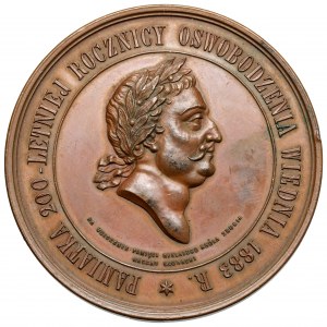 Medal Jan III Sobieski 200. rocznica Bitwy pod Wiedniem 1883 (Głowacki)