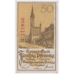 Gdańsk, 50 fenigów 1918