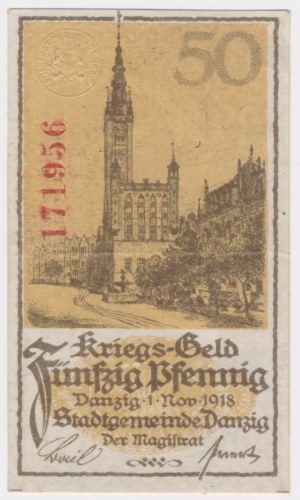 Gdansk, 50 fenig 1918