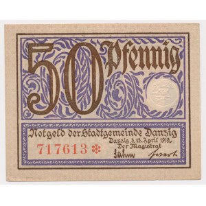 Gdańsk, 50 fenigów 1919 - fioletowy