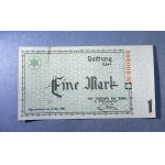 Getto w Łodzi, 1 marka 1940 - numeracja 6-cyfrowa - seria A - - ENTWERTET - No 000368