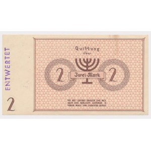 Getto w Łodzi, 2 marki 1940 - ENTWERTET - No 000368
