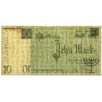 Getto w Łodzi, 10 marek 1940 - ze znakiem wodnym - ENTWERTET - No 000368