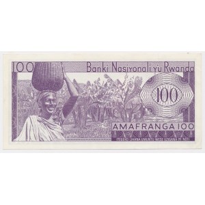 Rwanda, 100 Francs 1966