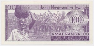 Rwanda, 100 Francs 1966