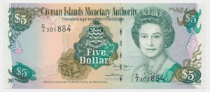 Îles Caïmans, 5 dollars 2005