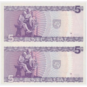 Litwa, 5 Litai 1993 - nierozcięte 2 sztuki