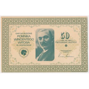 Dar na budowę Pomnika Wincentego Witos w Warszawie, 50 zł