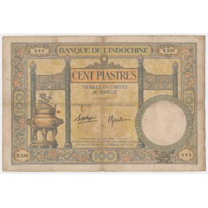 Indochiny Francuskie, 100 Piastres ND (1936-39)