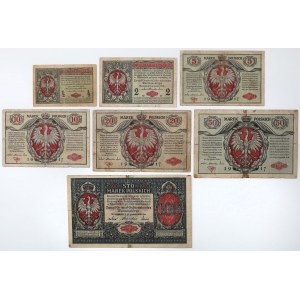 Zestaw 1/2 - 100 mkp 1916 jenerał/Generał (7szt)