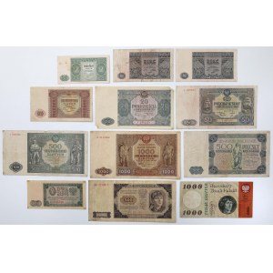 Zestaw 2 - 1.000 zł 1946-1965 (12szt)