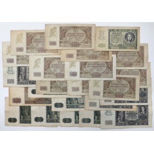 Okupacja 5 - 100 zł 1940-1941 - zestaw (23szt)