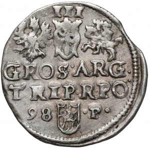 Zygmunt III Waza, Trojak Poznań 1598 - P z prawej - B.RZADKI