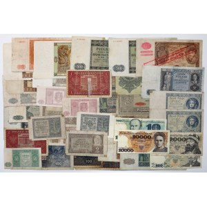 Duży zestaw banknotów polskich 1919-1989 (43szt)